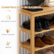 Étagère à chaussures 5 niveaux MILAS bambou
