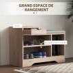 Meuble banc à chaussures avec coussin SANAS effet bois et gris