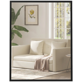 Miroir mural rectangulaire 70 x 90 cm LIVIER noir