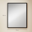 Miroir mural rectangulaire 70 x 90 cm LIVIER noir