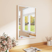 Miroir mural rectangulaire 40 x 60 cm ILON blanc