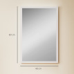 Miroir mural rectangulaire 40 x 60 cm ILON blanc