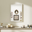 Miroir mural rectangulaire 40 x 60 cm ILON blanc