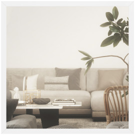 Miroir mural carré 50 x 50 cm ANIS blanc