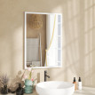 Miroir mural rectangulaire 50 x 70 cm OUPLY blanc