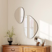 Lot de 2 miroirs organiques MOLENA noir