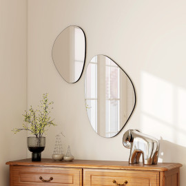 Lot de 2 miroirs organiques MOLENA noir