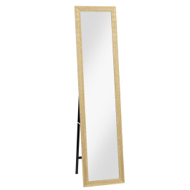 Miroir sur pied rectangulaire 37 x 157 cm CLERY chêne clair