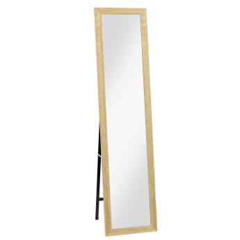 Miroir sur pied rectangulaire 37 x 157 cm CLERY chêne clair