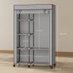Armoire penderie mobile SLAYO gris clair