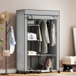 Armoire penderie mobile SLAYO gris clair