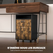 Caisson de bureau MARCI effet bois vieilli et noir