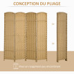 Paravent intérieur pliable CORTINA beige