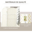 Paravent intérieur pliable 4 panneaux LIMED blanc