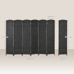 Paravent intérieur pliable 6 panneaux IGOR noir