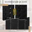 Paravent intérieur pliable 6 panneaux IGOR noir