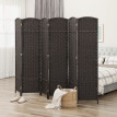 Paravent intérieur pliable 6 panneaux LING chocolat