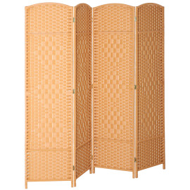 Paravent intérieur pliable 4 panneaux JANY orangé