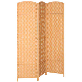 Paravent intérieur 3 panneaux pliables SANAC orangé