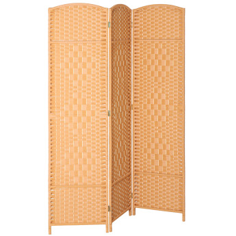 Paravent intérieur 3 panneaux pliables SANAC orangé