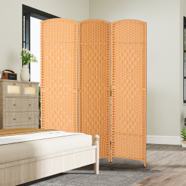 Paravent intérieur 3 panneaux pliables SANAC orangé