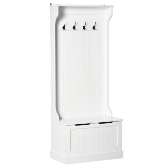 Meuble d’entrée 4 en 1 AYLEE effet bois vieilli