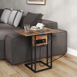 Table d’appoint pour ordinateur MATEA effet bois vieilli