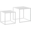Lot de 2 tables basses gigognes LINDSAY blanches