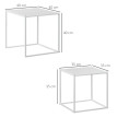 Lot de 2 tables basses gigognes LINDSAY blanches