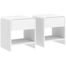 Lot de 2 chevets design ELEVO blancs