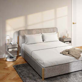 Lot de 2 chevets suspendus FREYO effet bois gris