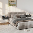 Lot de 2 tables de chevet murales ARTHURO noires