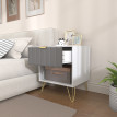 Chevet design KHOME gris blanc