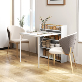 Table à manger rétractable SEJO blanche