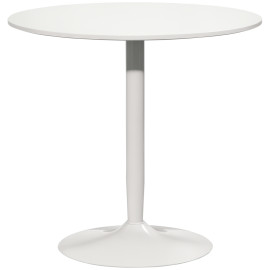 Table ronde design 2 personnes CARMINO blanche