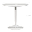 Table ronde design 2 personnes CARMINO blanche