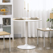 Table ronde design 2 personnes CARMINO blanche
