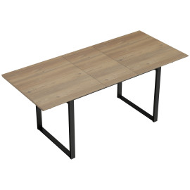 Table extensible ovale BENICIO aspect bois clair naturel