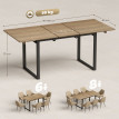 Table extensible ovale BENICIO aspect bois clair naturel