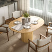 Table ronde extensible DEBRA aspect bois naturel
