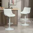 Lot de 2 tabourets de bar CYNTHIA blancs