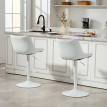 Lot de 2 tabourets de bar CYNTHIA blancs