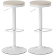 Lot de 2 tabourets de bar réglables EVITA blancs
