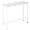 Table de bar GLENA aspect marbre blanc