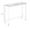 Table de bar GLENA aspect marbre blanc