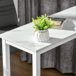 Table de bar GLENA aspect marbre blanc
