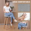 Lot de 2 tabourets de bar ILONA gris clair