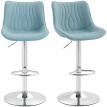 Lot de 2 tabourets de bar LÉONA bleu