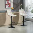 Lot de 2 tabourets de bar MIRIANA beige