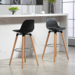 Lot de 2 tabourets de bar PALOMA noirs